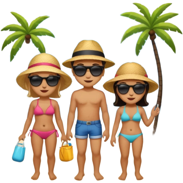 playa con personas emoji