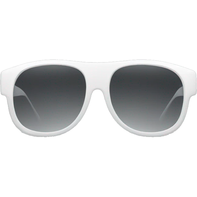 White plastic sunglasses without face emoji