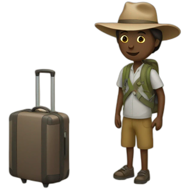traveler stickman emoji