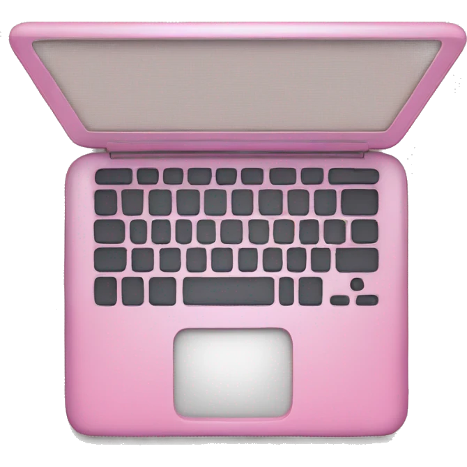 Pink laptop emoji