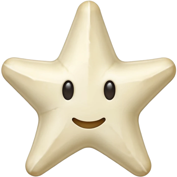 starshape made of bone. no face . no outer ridge. no eyes. no. nose. no mouthjust teh star emoji