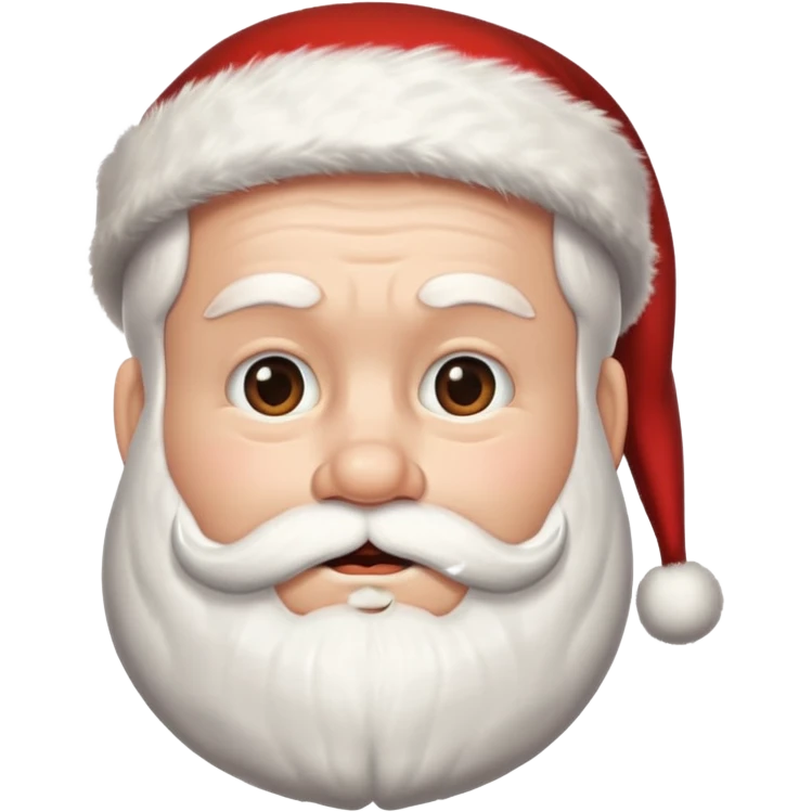 Santa having a facial emoji