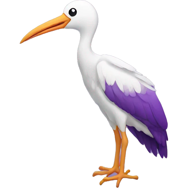 Purple stork emoji
