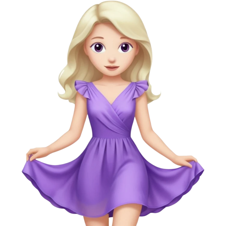 purple pastel dress emoji