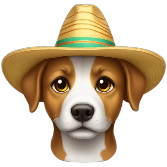 perro y sombrero emoji