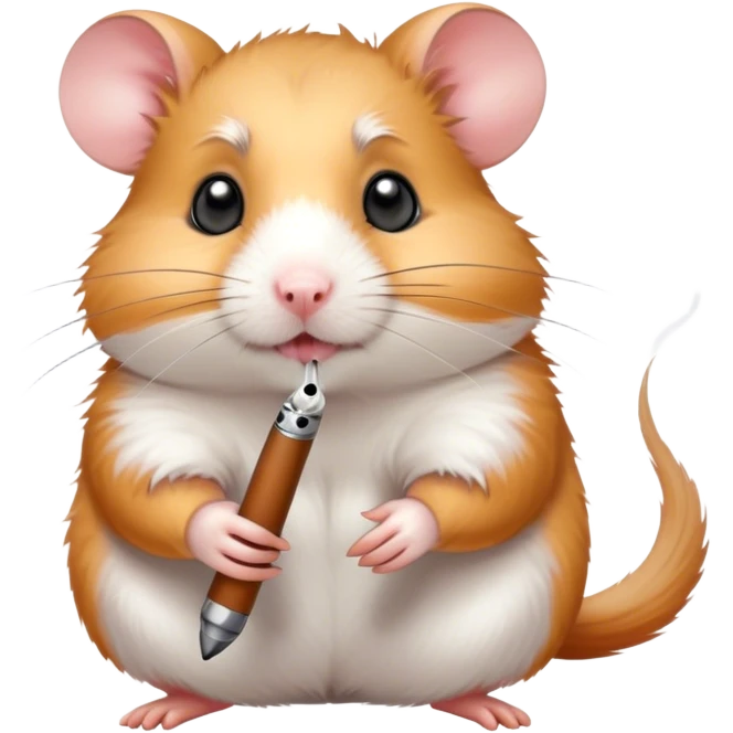 Hamster smoking pen emoji