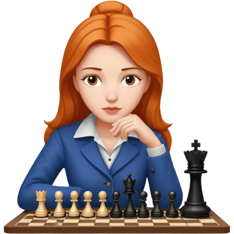 female chess player queens gambit emoji