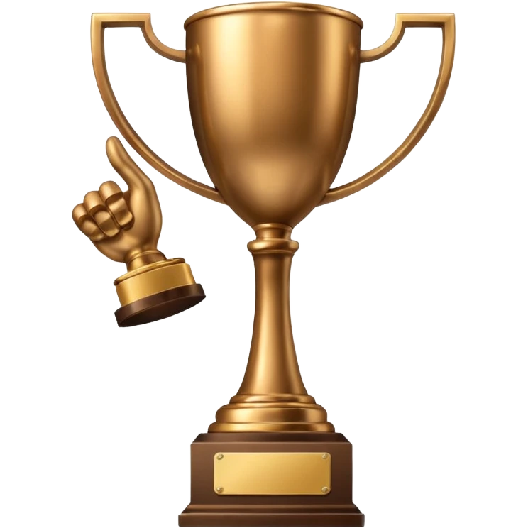 hand raising trophy emoji