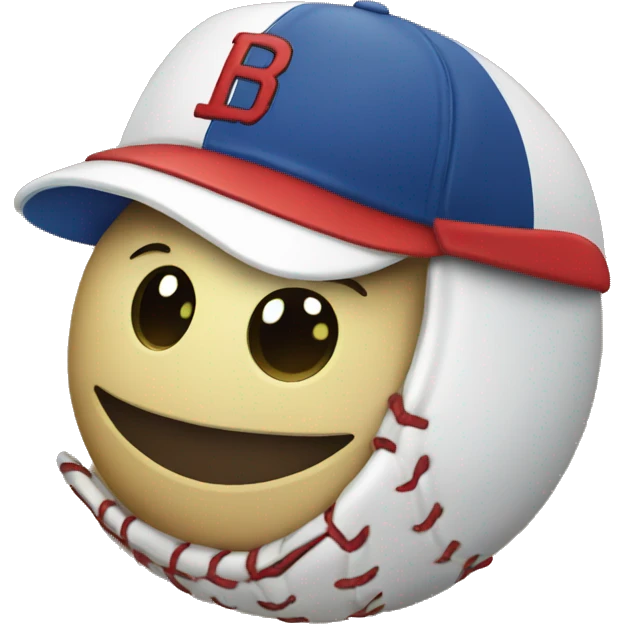 softball with a hat emoji