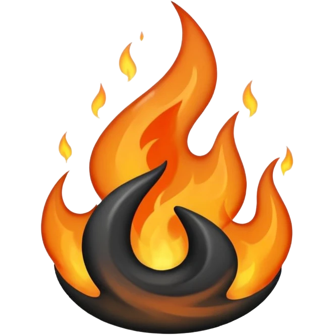Чёрное пламя emoji