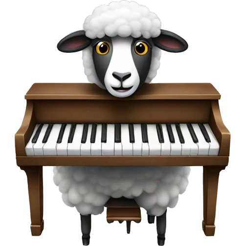 Sheep playing piano  emoji