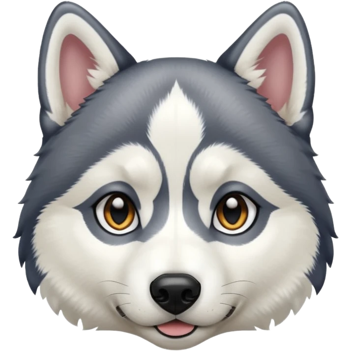 Siberian husky black and white emoji