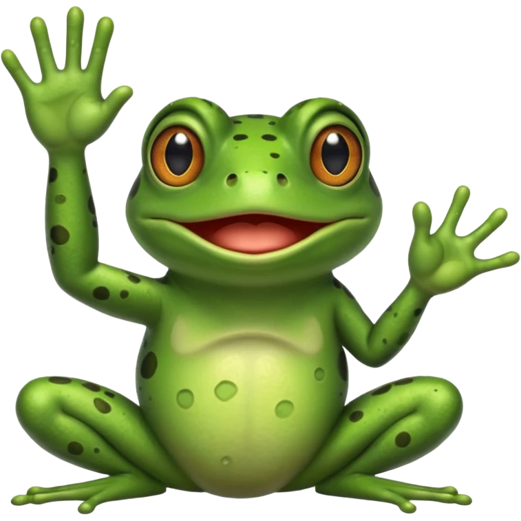 Make a frog flipping someone off emoji