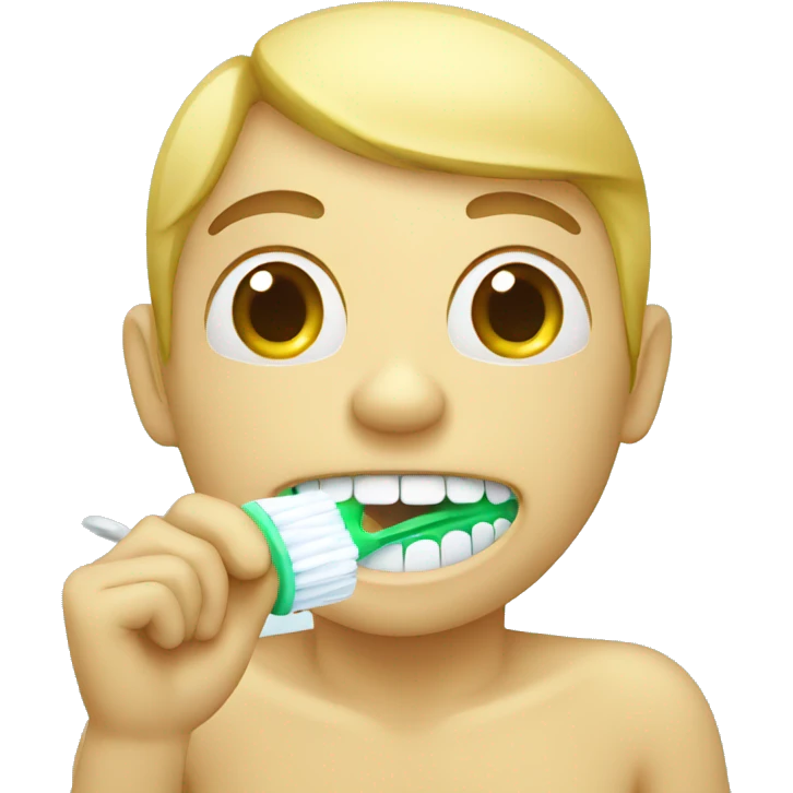 washing teeth with toothbrush emoji