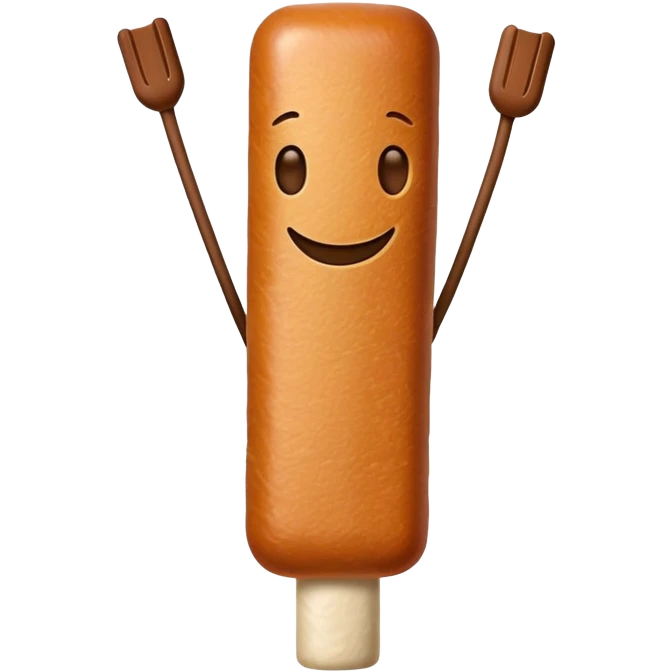 Beef stick with arms and legs just one  emoji