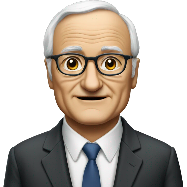 Albert Bandura in a suit emoji