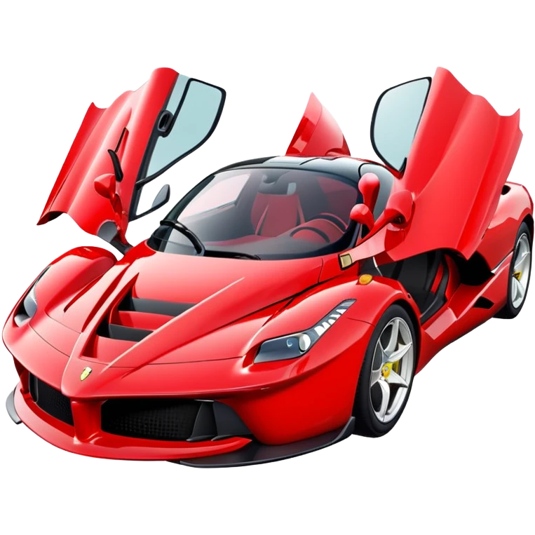 red LaFerrari sports car emoji