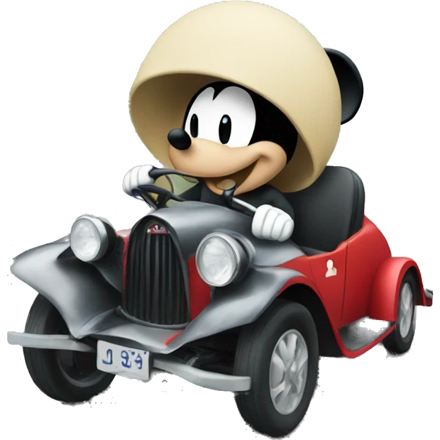 Mickey driving emoji