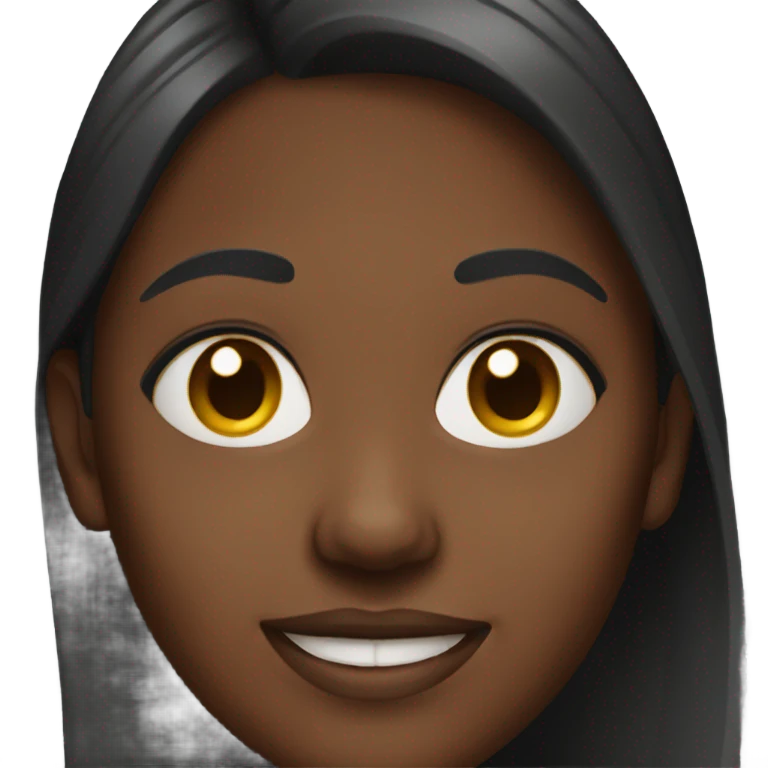 smiling dark-skinned female portrait emoji