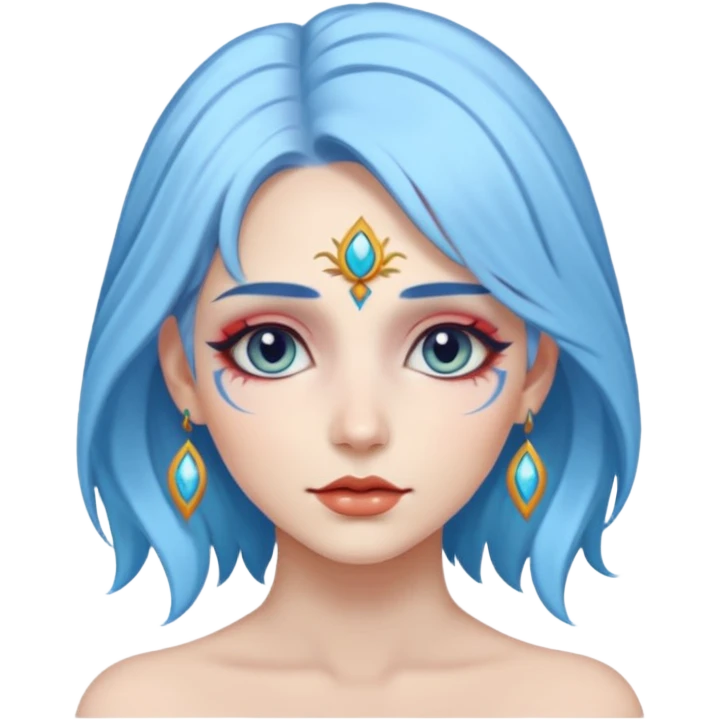 mystical woman light blue hari emoji