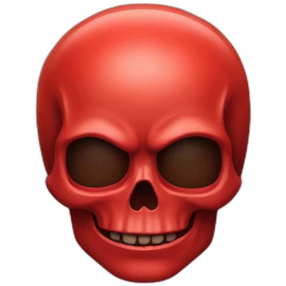 Cráneo rojo emoji