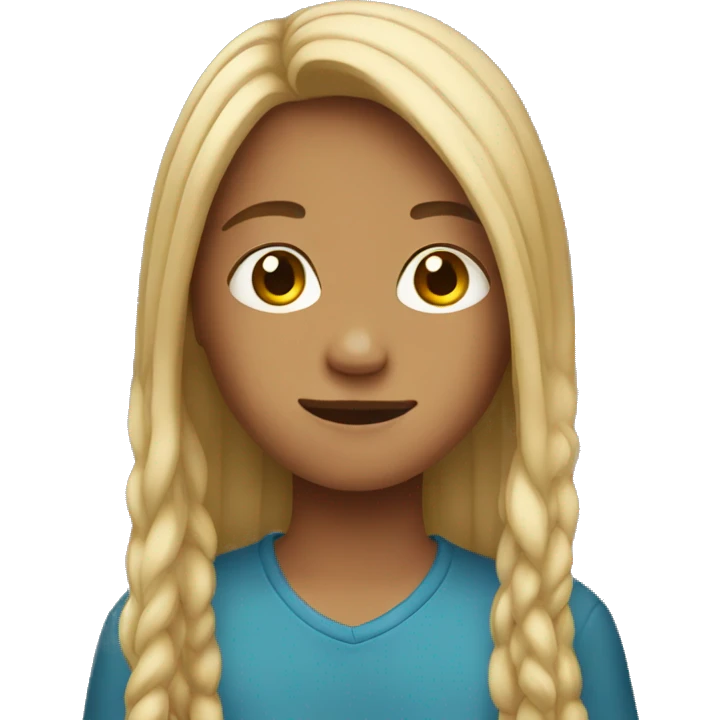 Teenager with long hair emoji
