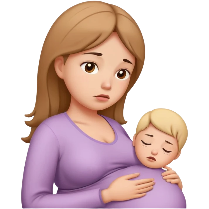 pregnant and tired emoji