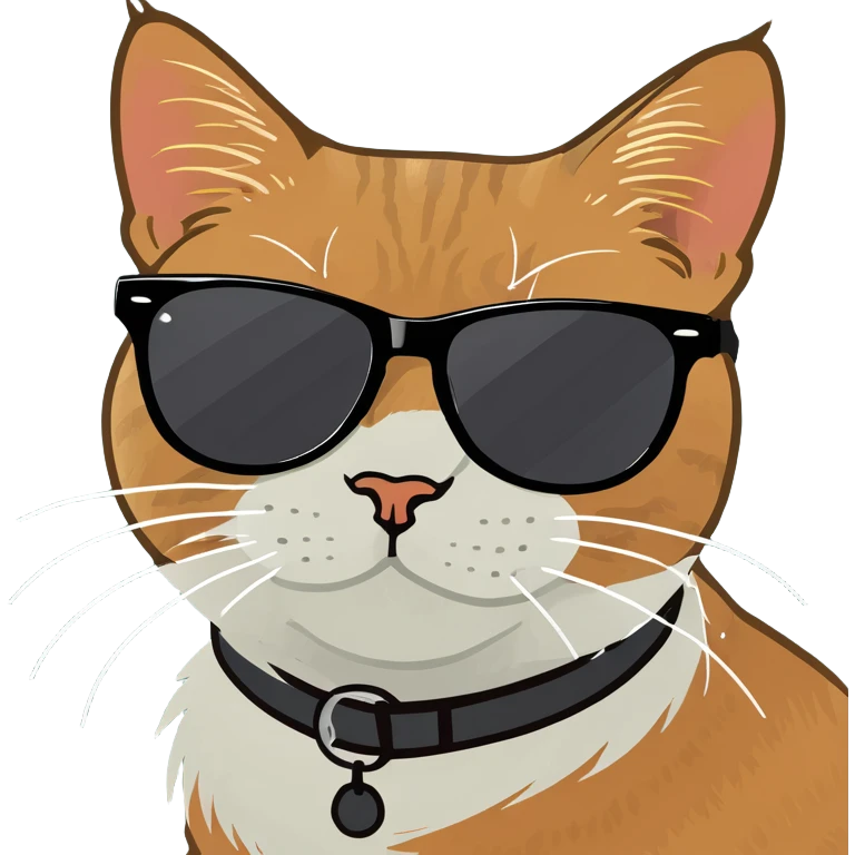 Cat with sunglasses emoji