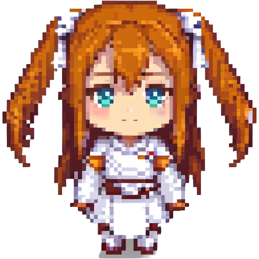 asuna from sword art online, pixel art style, chibi version emoji