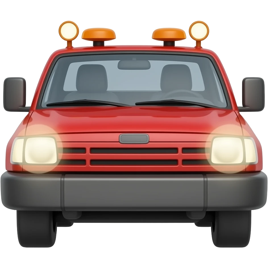 toyota red snowplow truck emoji