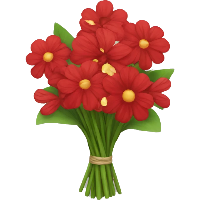 red flower bouquet  emoji