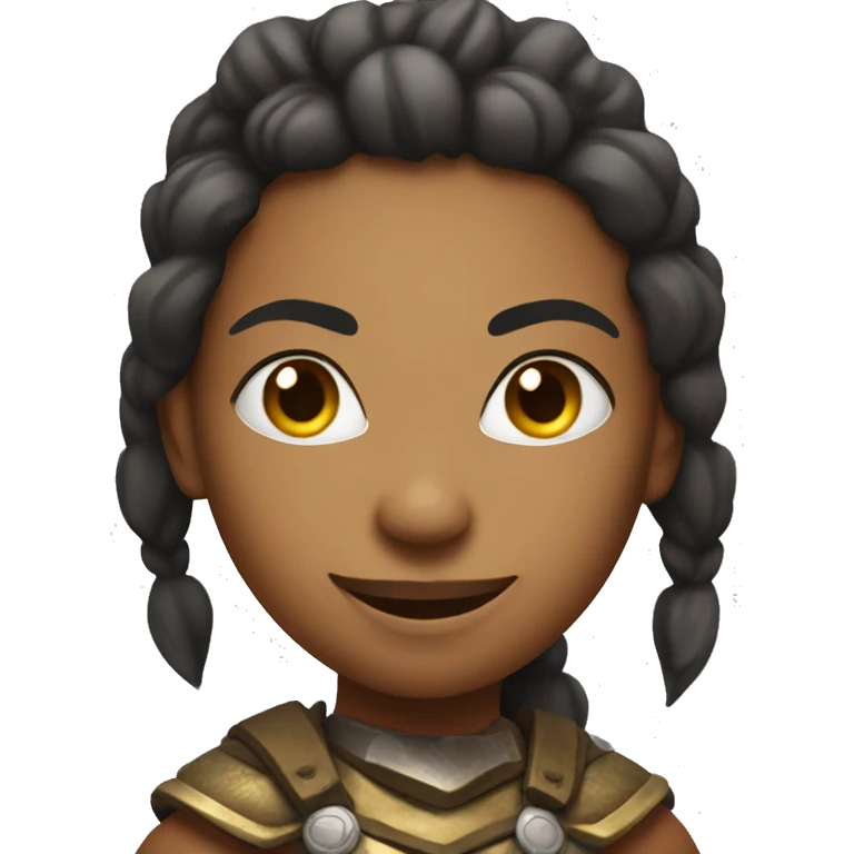 warrior smile face woman emoji