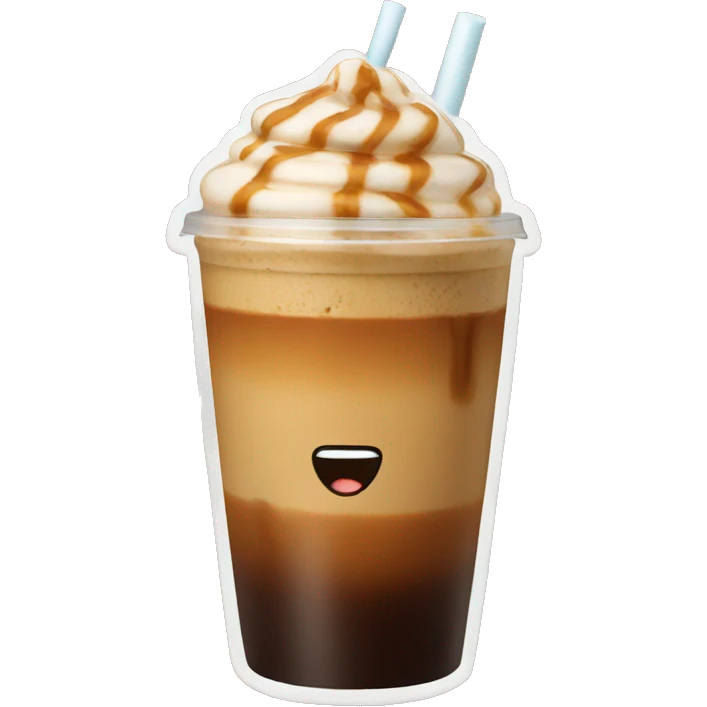 caramel iced coffee emoji