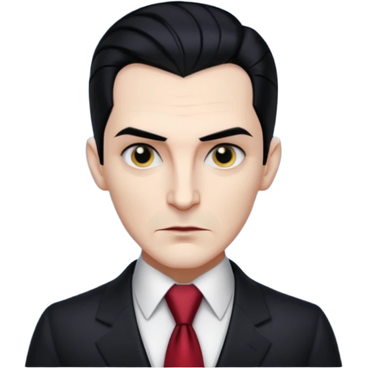 dracula with tie, business emoji