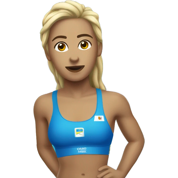 Um atleta que nada na piscina emoji