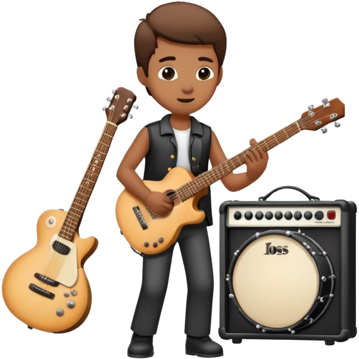 Forg plying on guitar  emoji