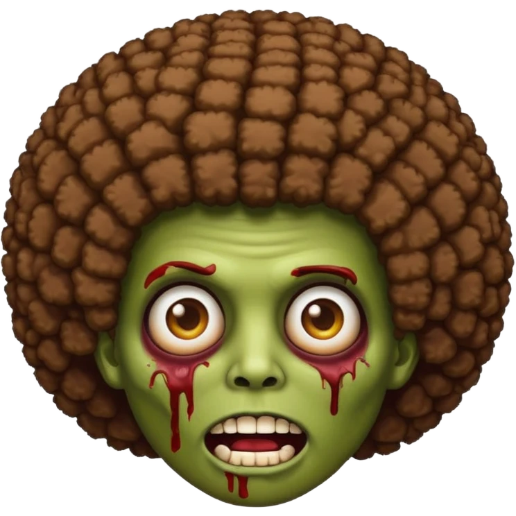 Emoji zumbi afro emoji