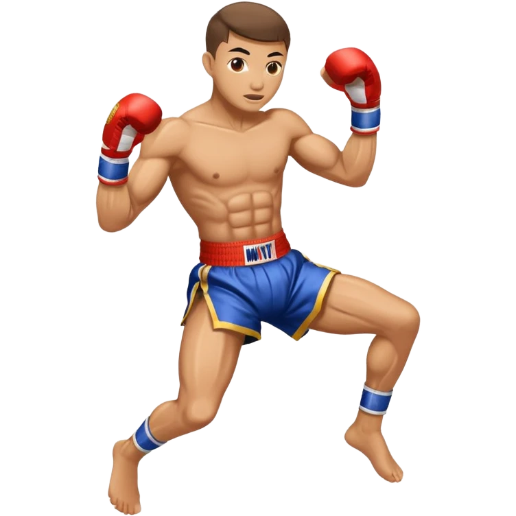 Muay thai jumping knee action emoji