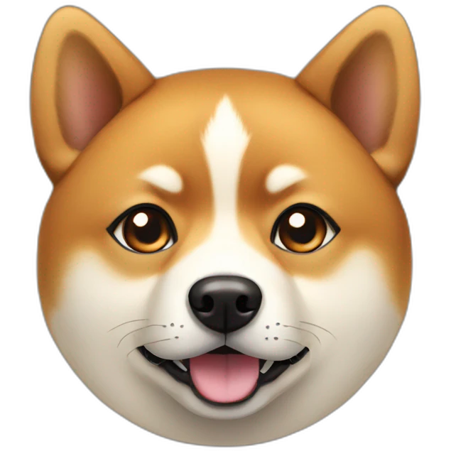 black and tan shiba face emoji