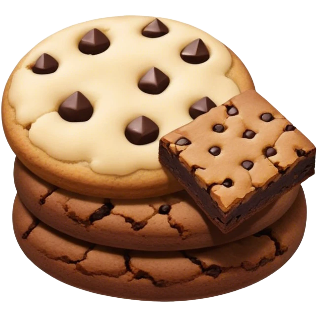 Cookie and brownie emoji