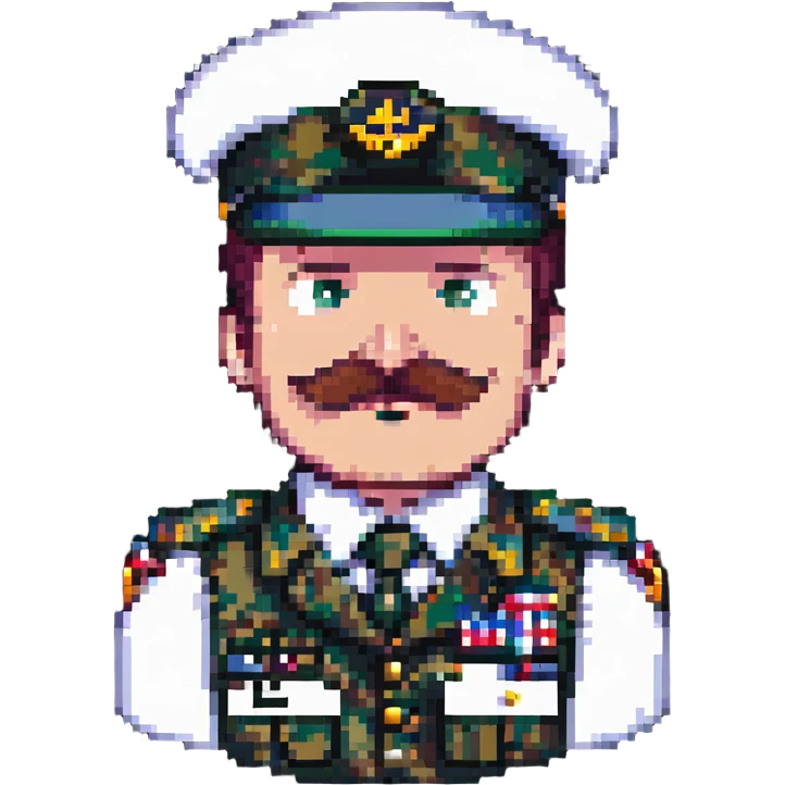 historical figure with a mustache and military uniform emoji
