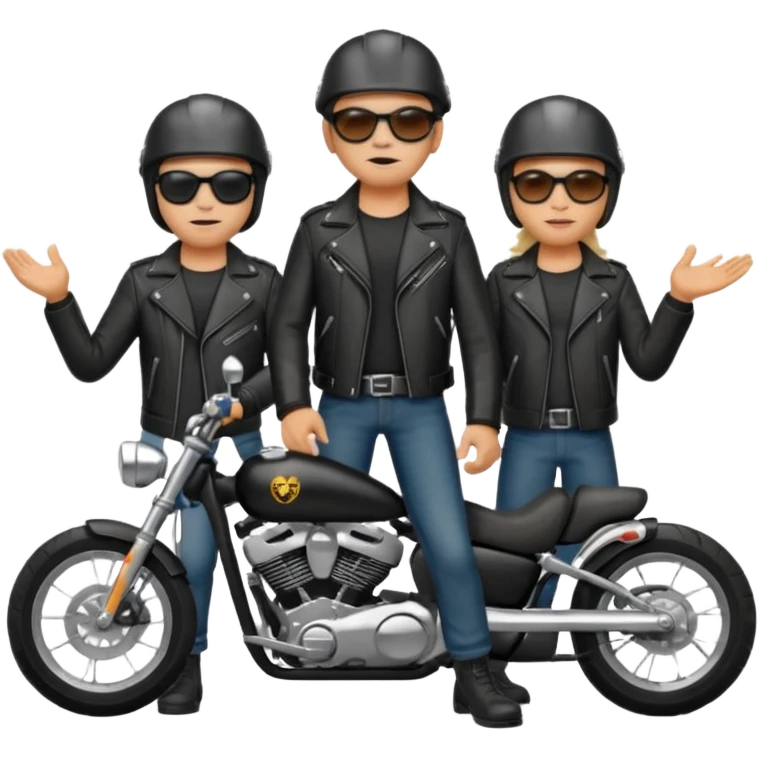 biker gang with sunglasses emoji