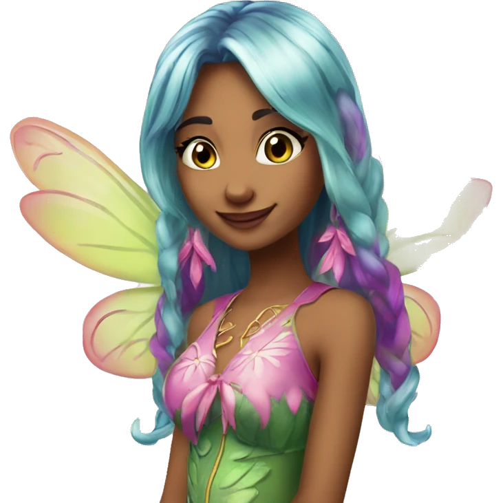Flora in her enchantix fairy clothing winx club emoji