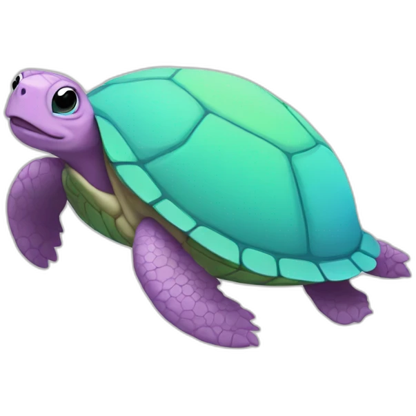 trans flag colored turtle emoji
