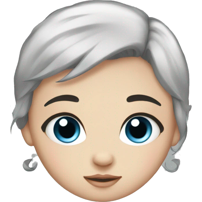 newborn daughter with black hair and blue eyes emoji