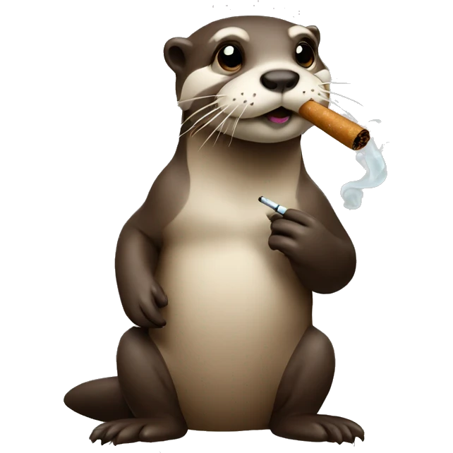 Otter smoking emoji