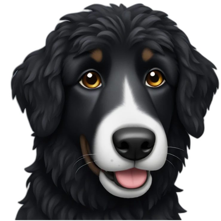 black sheepdog emoji