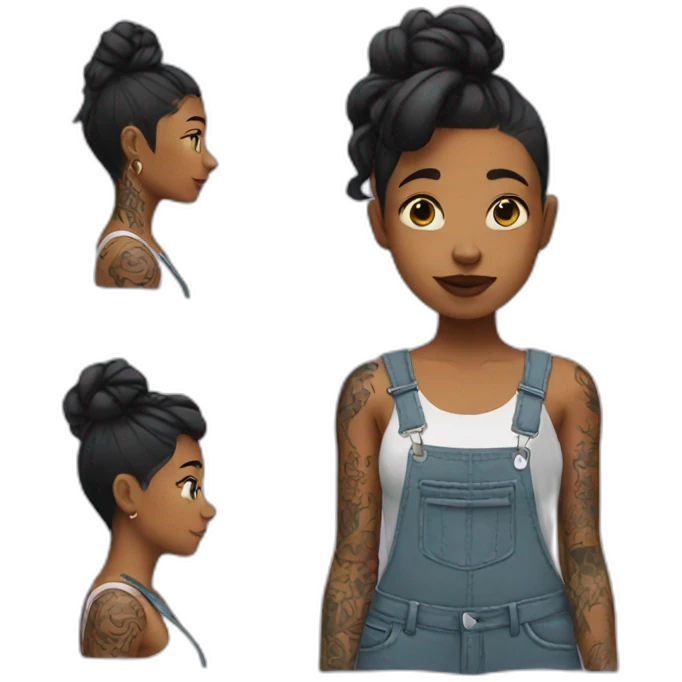 girl with tattoos emoji
