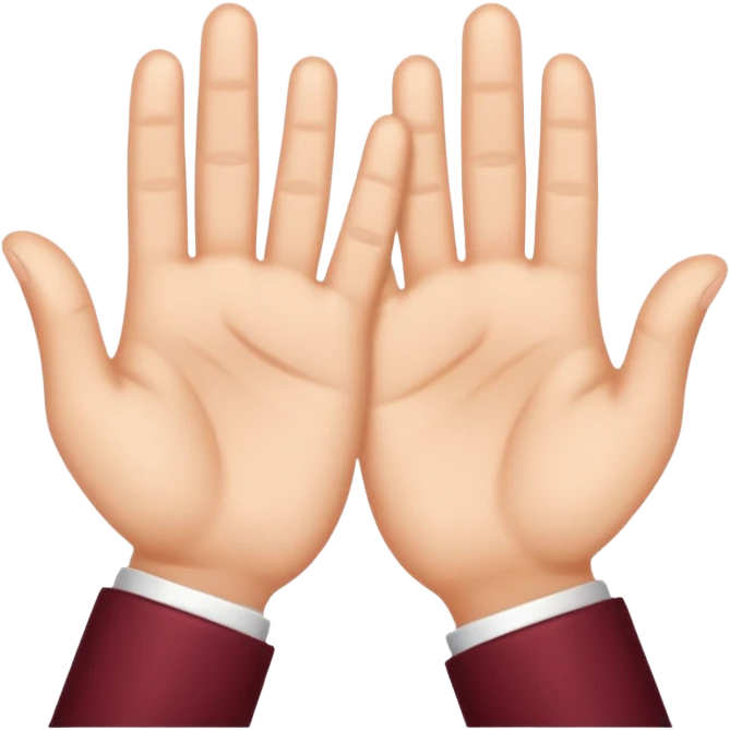 two white hands dapping up emoji