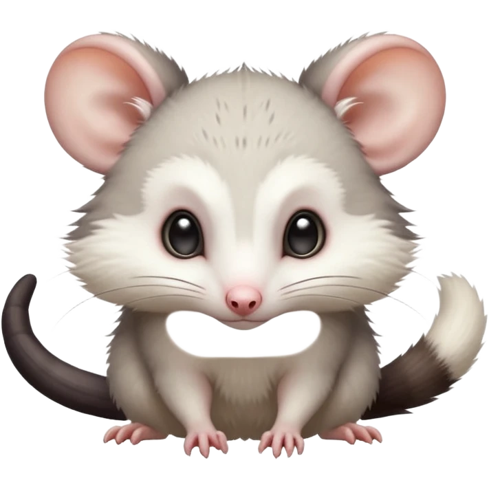 White soft natural realistic romantic vintage antique divine beautiful elegant pretty precious cute young youthful  Fakémon-Pokémon-alien-opossum-feline-rodent-hybrid-creature emoji